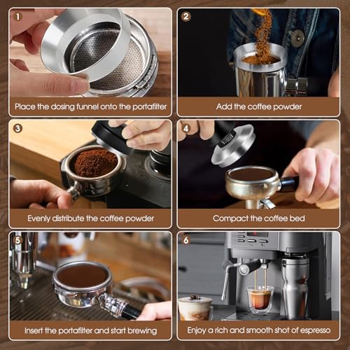 Reoszeank 51mm Espresso Accessories Kit, Distributor, Tamper, Dosing Funnel - Image 5