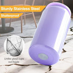 Stainless Steel Cups with Lids and Straws, 16 oz, 6 Pcs, Iridescent - Image 2