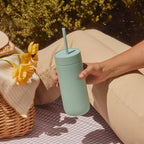 Fellow Carter Cold 20 oz Ceramic Lined Coffee Tumbler with Straw Lid - Image 7