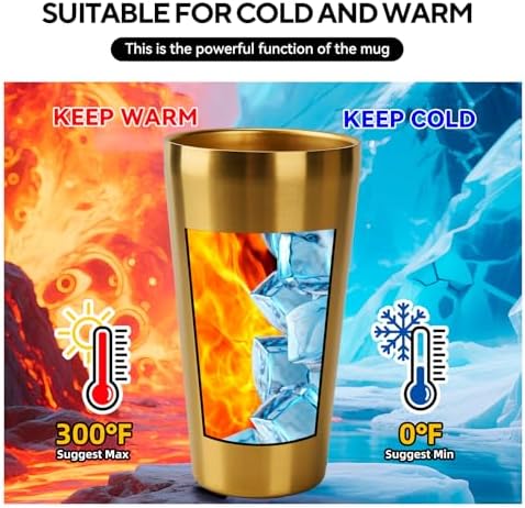 5 Pcs 18.6 oz Small Metal Cup, Double Wall Vacuum Stainless Steel Insulated Cup, Reusable Camping Cups Unbreakable Indoor Outdoor for Party, Home, Office, BBQ, Gold - Image 5