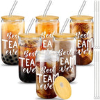 6 Set Employee Appreciation Gifts Glass Cups, Novelty Style by Purpeak