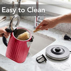 OVENTE 1.7L Stainless Steel Electric Kettle, 1750W Power, Maroon KS711M - Image 4