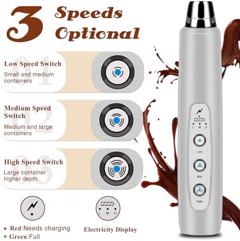Rechargeable Milk Frother Handheld, Electric Foam Maker Coffee Frother Wand, Detachable With 3 Stainless Whisks, Drink Mixer for Lattes, Cappuccino, Matcha, Egg, No Stand, Silver - Image 3