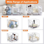 4 Pcs Clear Plastic Storage Bins Stackable Pantry Organizer - Image 6