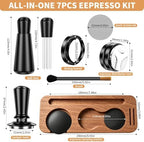 51mm Espresso Accessories Kit with Wood Tamping Station 7-Piece - Image 2