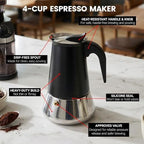 700W Mini Induction Cooktop 120V with 4-Cup 200ml Stainless Steel Moka Pot - Image 7