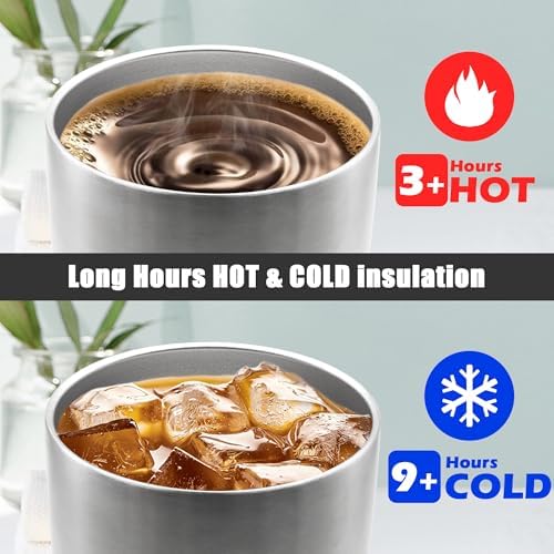 20oz Tumbler Insulated Coffee Tumblers with Lid Stainless Steel SS 8P - Image 5