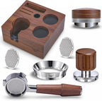 Breville Espresso Tool Kit – 54mm Echo Tamper, Bottomless Portafilter, Coffee Distributor, Dosing Funnel, Puck Screen & Walnut Tamping Station | Barista Express, Pro, Touch by KNODOS