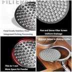 58mm Espresso Puck Screen 0.8mm Thickness Stainless Steel Reusable Coffee Filter Designed For Bottomless Portafilter Baskets，Water Flows Evenly(58mm) - Image 7