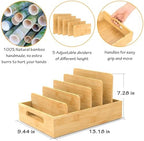 Retro Shaw Lid Organizer for Plastic Lids, with 5 Adjustable Dividers - Image 3