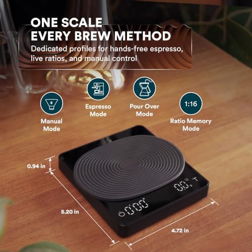Ovalware Pulse Coffee Scale with Timer | Espresso Scale 0.1g Precision - Image 2