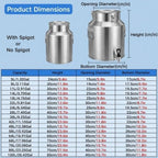 5.81 Gallon Stainless Steel Milk Can, Beverage Dispenser Tank with Spigot - Image 7