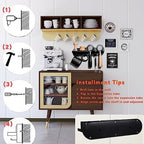 Espresso Portafilter Holder Organizer Wall Mounted Classical Organizer for Portafilter and Coffee Distributor and Press Tamper Storage Wall,Dural Retro Classical Style Baristas Storage - Image 7