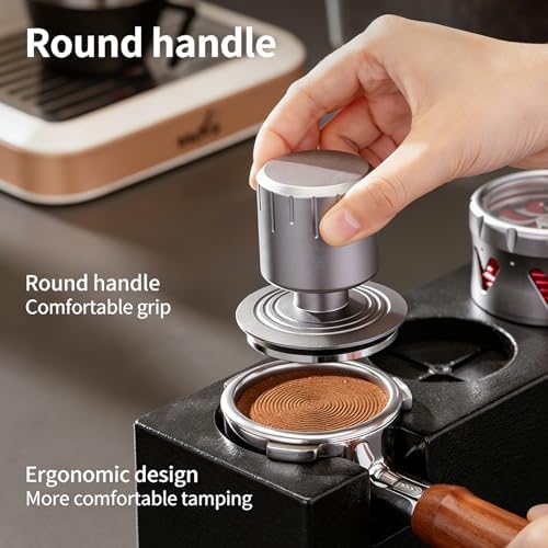 Calibrated Coffee Tamper, Espresso Hand Tampers, Dimensions 51/53/58 mm, Automatic Rebound, Stainless Steel, Barista Tool, for Coffee Lovers, Home Baristas - Image 5