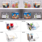 Yerliker 40 Pcs Stackable Storage Bins with Lids Organizer, Clear - Image 5