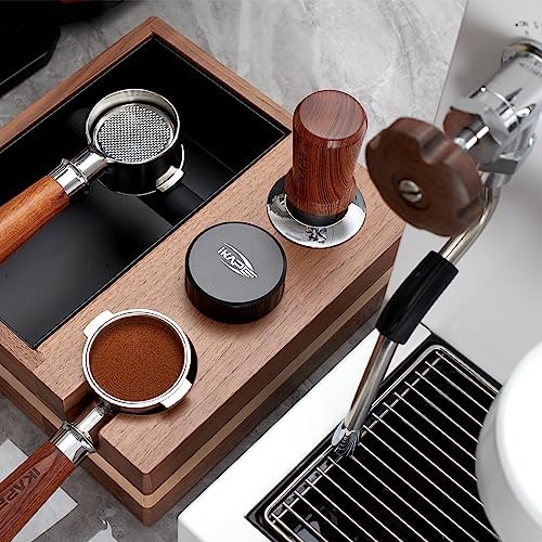 IKAPE 51mm Espresso Coffee Tamper, Spring-loaded Calibrated Tamper with Premium Stainless Steel, Walnut Wooden-Handle Tamper Compatible with All 51mm Espresso Machine Bottomless Portafilter - Image 6