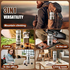 Portable Coffee Machine w/ 2 Rechargeable Batteries, 8 Cups, 20bar, USB-C, Espresso coffee Maker for Camping Travel Office, Ground & Capsule Compatible - Image 3