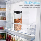 Gute Borosilicate Glass Kitchen Storage Jars, Coffee Canisters with Airtight Lid Seal, Food Storage Containers - Perfect for Coffee Beans, Tea, Sugar, Candy, Spices, Rice (1800ml/60 Ounces) - Image 7