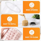 Round Glass Jars with Lids, 4 Pack 25 oz Glass Containers with Stainless Steel Lids, 750ml Clear Airtight Kitchen Pantry Storage Canisters for Sugar, Coffee, Tea, Candy, Cereal, Oat, Flour - Image 4
