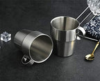 Stackable Stainless Steel Coffee Cups, Insulated Tea Cups with Stainless Steel Handle, Double Walled Insulated Coffee Mug, Keep Drinks Hot or Cold Longer, Metal Stand, Set of 6 - Image 3