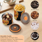 Stainless Steel Coffee Storage Containers with Airtight Lid, Sugar Skull Flower Mexican 17oz Food Storage Container Kitchen Canister for Tea, Coffee Beans, Ground, Sugar Storage - Image 6