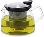Forlife Bell Glass Teapot with Basket Infuser, 14-Ounce/430ml, White - Image 2