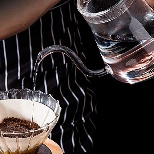 Fdit Thickened Glass Gooseneck Kettle Tea Pour Over Kettle Coffee Dripper 600ML for Home Camping - Image 6