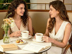 7.5oz Ceramic Cappuccino Cup with Saucer and Spoon Set of 4 - Image 5