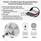 Whistling Kettle Tea Kettle Stovetop Teapot|Tea Pots for Stove Top|Tea Kettle| Stainless Steel Tea Kettle |Large-Capacity |5 Layers Extra Thick| Suitable for All Types of Stoves - Image 3