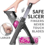 ONCE FOR ALL Safe Mandoline Slicer Plus with Peeler, Bigger Size, Black - Image 2