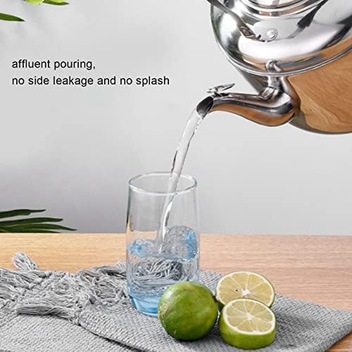 5.5L Large Capacity Tea Pots Anti Rust Stainless Steel, Tea Kettle for Stovetop Gas Cooker Induction Cooker Stainless Steel Kettle Stovetop Whistling Tea Kettle - Image 4