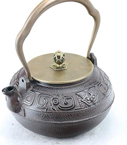 Tetsubin Teapot Japanese Cast Iron Teapot Kettle Simple and Elegant Texture Enamel Interior Cast Iron Pot Tea Set for Tea Brewing Lofty Ambition - Image 2