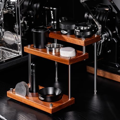 IKAPE 51/53/58mm General Espresso Tamper Station 2025 Newly, Multi-functional 3-tier Coffee Tool Storage Stand, Designed for Tamp, Distributor, Dosing Cup, Puck Screen, WDT, Basket, Funnel - Image 3