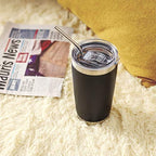 COMOOO 20oz Tumbler with Straw Stainless Steel Insulated Coffee Tumbler Cups Double Wall Vacuum Travel Coffee Mug with Splash Proof Sliding Lid for Hot Cold Drinks (Mix Color,4 Pack) - Image 6