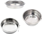 51mm Stainless Steel Coffee Filter Basket 1/2/4 Cup Espresso Strainer Puck Screen - Image 2