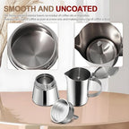 304 Thickened Stainless Steel Uncoated 6 Cup Moka Pot 300ml 10oz - Image 3