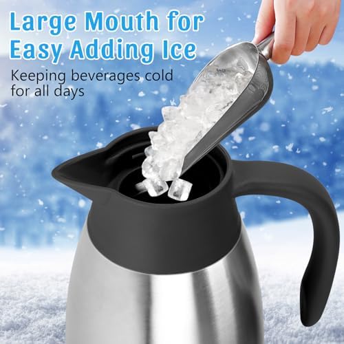 70oz Thermal Coffee Carafe Insulated Coffee Thermo,2 Pack Stainless Steel Thermo Pitcher,Double Walled Vacuum Insulation Coffee Carafes For Keeping Hot,Tea Water Hot Beverage Dispenser - Image 7