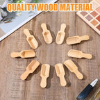 100 Pack Mini Wooden Spoons for Jars, Small Bath-Salt Scoops Mini Scooper Wooden Candy Spoon Washing Powder for Sugar Scrubs, Bath-Salts, Cooking - Image 6