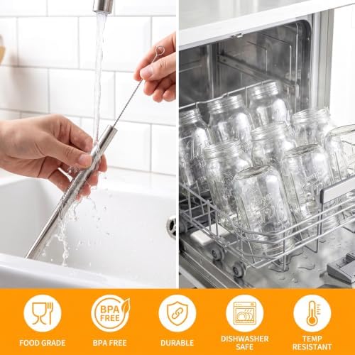 Mapoxy 32oz Mason Jars Cups with Plastic Lids & Straws 4 Pack - Image 4