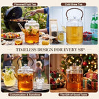 3L/101oz Large Glass Teapot with Infuser & Lid, Stovetop Safe - Image 5