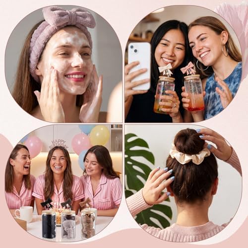SiliFine 6 Set Neutral Bow Birthday Gifts Spa Sleepover Slumber Party Favor - Image 6