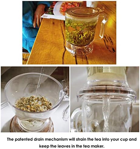HandyBrew Tea Infuser Tea Steeper for Loose Leaf Tea Brewer Tea Strainer, Safe BPA-Free Plastic Hassle-Free Ways Make Hot and Iced Tea, 17 Ounce - Image 5