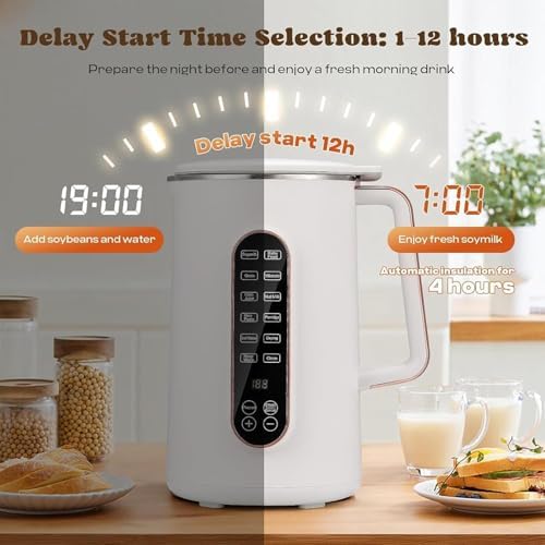 Automatic Milk Frother, Milk Frother Machine with Hot and Cold Functionality, 1500ml Large Capacity and 12H Smart Appointment, Quiet Foaming and Easy Cleaning, For Home and Kitchen Use - Image 2