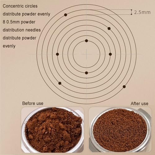 4-piece Espresso Tamper Set, 58mm Self-leveling Distributor, Wdt Tool, Calibrated Coffee Tamper, Magnetic Holder And Triangular Silicone Mat, For Espresso Portafilters Black - Image 3