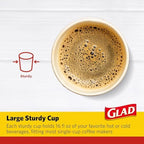 Glad Disposable Coffee Cups with Lids, Java Mocha, 16 Oz, 50 Count, 2-Pack - Image 3