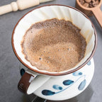 Ceramic Pour Over Coffee Dripper, Hand painted Coffee Drip Filter - Image 5