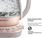 BUYDEEM K2693 Health Pot, Health-Care Beverage Electric Kettle with Thickened Glass, 9-in-1 Fully Automatic Programmable Brew Cooker, 1.5 L, Pink - Image 3