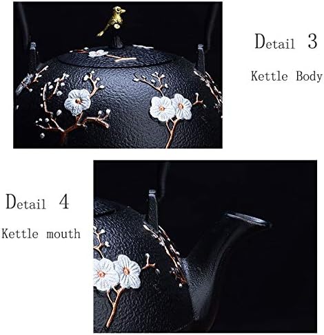 tetsubin cast iron kettle workshop japanese Healthy Teapot with Stainless Steel Infuser （1200mL） - Image 7