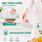 POP Airtight Flour-Rice Food-Storage Container - 4L/4.2Qt Jar with Lid(2Pc) and 3.3Oz Scoop(2Pc) | BPA-Free | Perfect for Storing Grains, pasta, Snacks | Stackable and Durable - Image 3