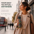22 oz Ceramic Lined Tea Infuser Travel Tumbler, Micro-Mesh Stainless Steel Infuser, Pure Taste Ceramic Interior, Triple Insulated 12hr Hot Cold, Dual Sip & Straw Lid, Scratch-Resistant - Image 7